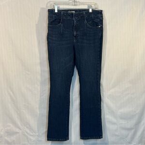 Anthropologie Pilcro Blue Jeans Dark Wash Pockets Straight Leg EUC 32👍